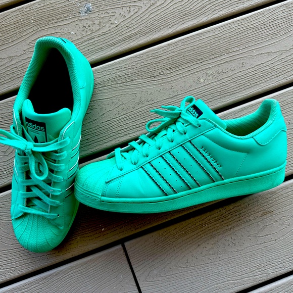 Adidas Mint Green Superstars
